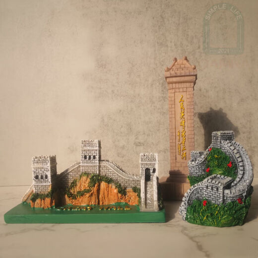 Diana Peking Touristenattraktionen Ornamente Tiananmen Vogel Nest Wasser Würfel Tsinghua Park Monument Architekturmodell Kinderstudie Small Tiananmen-Cartoon Edition Länge 10 cm