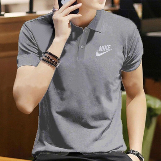 耐克（NIKE）短袖T恤男装2023夏新款运动服针织透气翻领POLO衫上衣CJ4457-686 CJ4457-063灰色 L