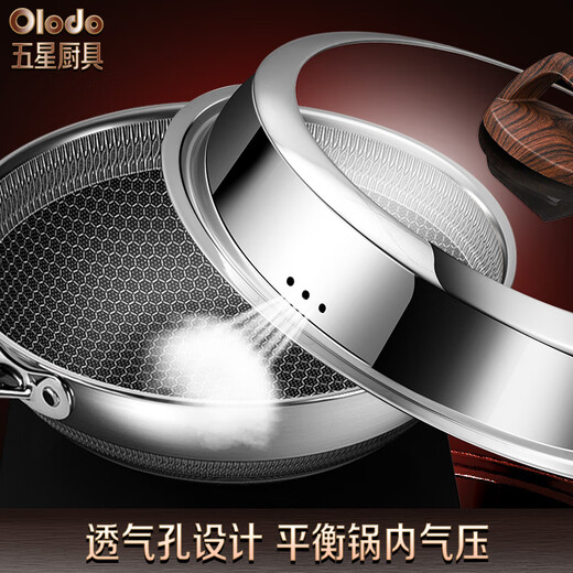 Olodo Large Pot Lid Heightened and Thickened Stainless Steel Transparent Wok Lid Vertical Steamer Lid Anti-Spill Soup Pot Lid Visible Lid Vertical Visible Lid + 2 Handles 32cm
