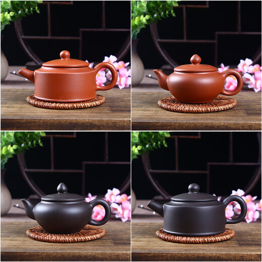 Feixidi Yixing Clay Purple Clay Pot Single Pot Handmade Kung Fu Teapot Ceramic Filter Small Teapot Xishi Pot Tea Set Brown Round Color Pot 160ml