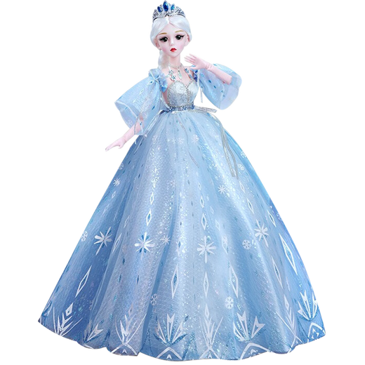 McGonagall children's toys girls dress up doll gift box set dolls play house toys Princess Aisha's birthday gift ice princess [winkle music + 228 pieces set] Children's Day gift