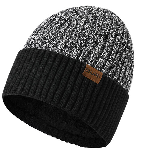Yufan Winter Wollhut Herren Doppelschicht verdickte Wolle Hut vielseitig gestrickter Hut Männer und Frauen Universal Trendy Winter Hut Erwachsener plus Samt verdickte Warmohrschutz Hut Winterhut Hui724 Kaffee L (58-60 cm)