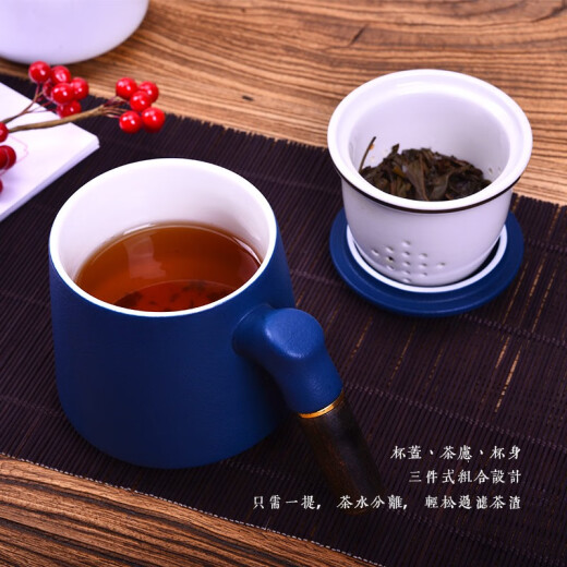 商务礼盒套装公司客户伴手订制礼品定制新员工入职礼包活动慰问奖品党员政治生日纪念品周年年会随手礼 TC-蓝色手账本+古铜笔+蓝色陶瓷杯+U盘+书签