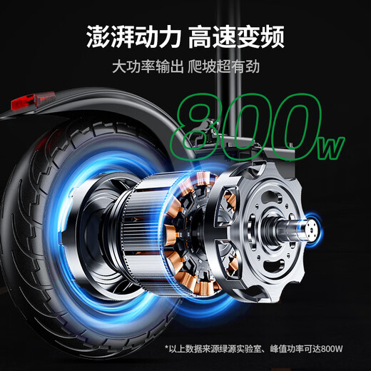 Luyuan Recommended Brand for Life Electric Scooter Lithium Battery Portable Foldable Electric Vehicle Adult Two-Wheeled Scooter Mini Electric Vehicle 48V/Black/110-130 Miles/800W/Smart AI/With Seat