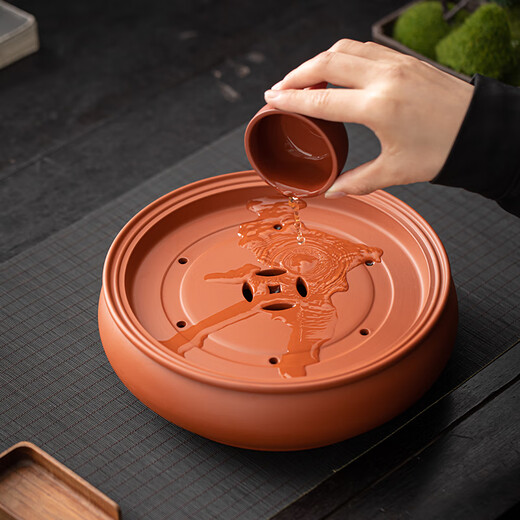 SUSHI CERAMICS purple sand Xishi teapot 4 cups with purple sand water storage tea tray Kung Fu tea set convenient tea set