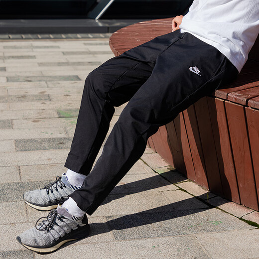 Nike (Nike) Sports Suit Men's 25 Spring New Casual Running Training Woven Chaqueta Top pantalones sueltos Conjunto de 2 piezas Tocante negro + pantalones tejidos negros Traje de secado rápido S/165 [Peso recomendado 90-110Jin [Jin equivale a 0.5 kg]]