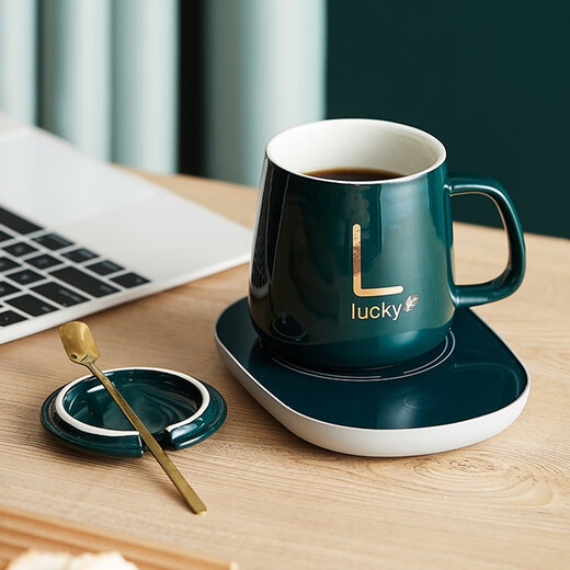 WINTERPALACE 55 degree constant temperature water coaster coffee cup ceramic mug birthday gift for boyfriend and girlfriend teacher commemorative custom warm cup - graduation gift for teacher gift box