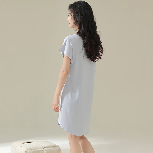 Ночная рубашка Langsha для женского тонкого стиля модальное ice Silk Silk с короткими рукавами