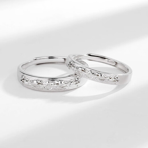 Century-old Fenxiang 950 platinum Pixiu couple ring for girls, a pair of live rings, Valentine's Day birthday gift, a pair of PT950 platinum Pixiu ring + certificate