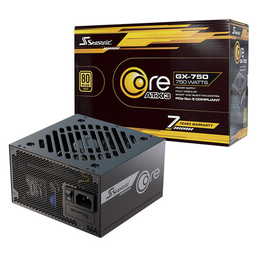 SEASONIC 750W CORE (2024) Gold Medal Computer Power Supply ATX3.1/PCIe5.1/12V-2x6 supports 50 series graphics cards
