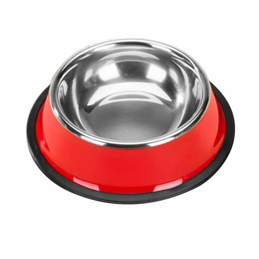 Yimeng Pet Bowl Stainless Steel Dog Bowl Large, Medium and Small Dog Rice Bowl Cat Bowl Cat Water Bowl Food Bowl Universal Color Random Small Size
