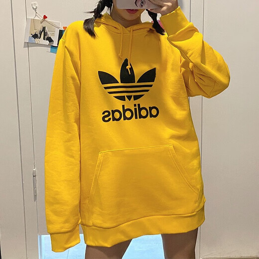 
Adidas Clover Sweatshirt Men's Spring New Running and Fitness Sports Clothing Windproof Hooded Long Sleeve Pullover GD9923/Inner Lonely/Large XS