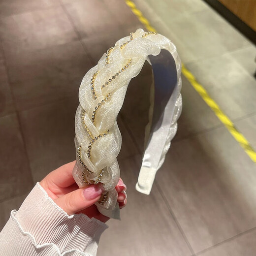 Kamalun (KAMALUN) hairband female forest style high-end rhinestone headband 2025 new pressure hair headband hair accessories for girlfriend birthday gift black + brand gift box