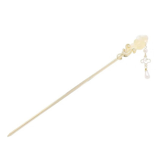 Xiangyun Jade Ruyi Tassel Hairpin Ancient Style Niche Design Hairpin Retro Hairpin Hairpin Flower Headband Hair Accessory F0827 Xiangyun Jade Ruyi-Silver