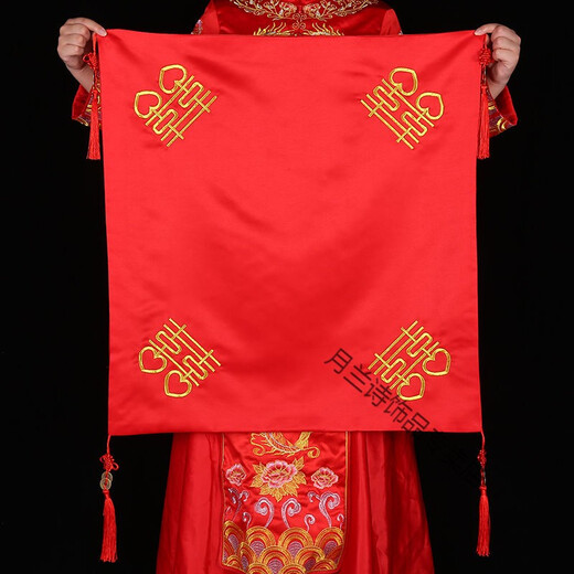 
Wedding supplies Wedding big red veil cover scarf veil shawl red gloves Bridal dowry props 88 short lace gloves