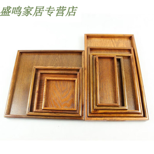 Meng Daixias umfassendere rechteckige Tablettschale Holzschale Servierschale kleine Holzschale 2 cm Nr. 20 3524