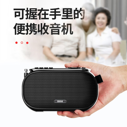Wanderer Radio for the Elderly 2026 New High-End Portable Multi-Function Recording Player Small Walkman Singing Opera Player for the Elderly Black Song Opera Crosstalk Sketch and Other Comprehensive Edition