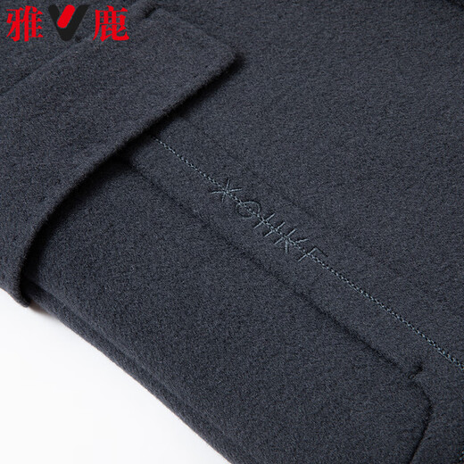 Veste en laine double face en laine Yalu pour les hommes Retrait en velours Veste de revers épaissie de longueur de longueur pour les vêtements de travail pour hommes