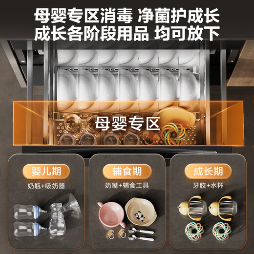 SUPOR's national subsidy for home appliances is up to 15%. Disinfection cupboard built-in household 110L three doors, three drawers, mother and baby area, full cavity two-star disinfection ZTD110-DQ11