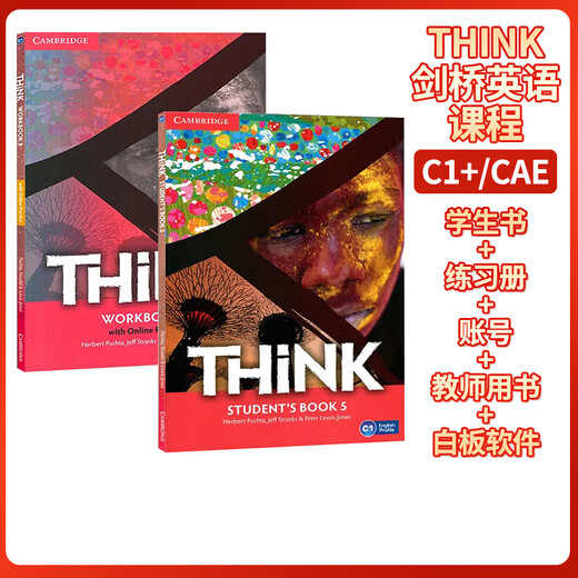 Cambridge Think Textbook Cambridge University Press Junior High School English Textbook Training Institution Foreign Language School English Comprehensive Textbook Genuine Set Starter12345 Complete Set Textbook + Workbook New Version Spot First Edition Level 1 Student Book + Workbook KET(A2)