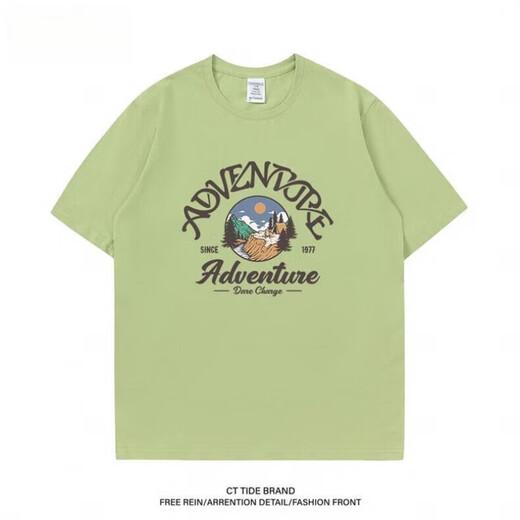 Bebw American Modemarke Sommer gedrucktes kurzärmeliges T-Shirt-Herren 2024 New Loose Retro Vielseitige Basis-Shirt Casual Top Navy T-Shirt-3884 S [75-95jin [Jin gleich 0,5 kg]]