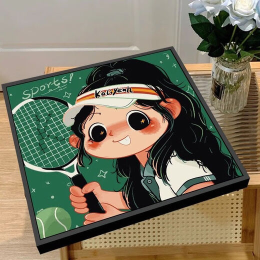 
Meisan (Meian) cute girl digital oil painting DIY hand-filled oil painting cartoon cartoon coloring healing decoration hanging painting RS12342 30*30cm