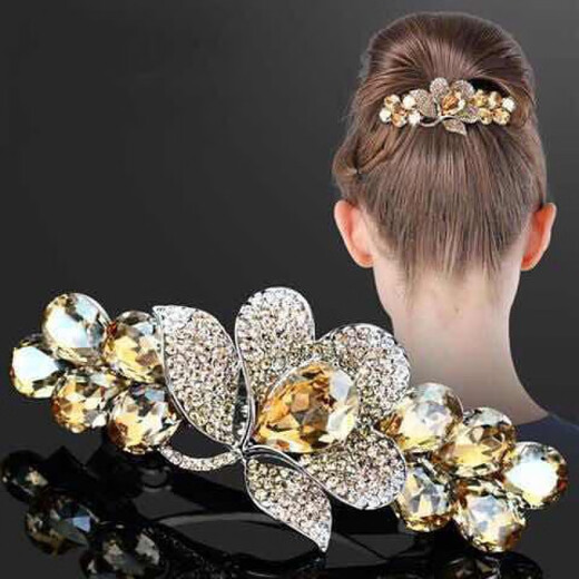 Cliptons de cheveux de grande taille Clip de tête de tête Clince de coiffure coréenne Carte de cheveux de coiffure pour femmes Chuck Hair Clip Clip Tempérament Style 2 # [grande taille 9cm] Rouge 2-Champagne