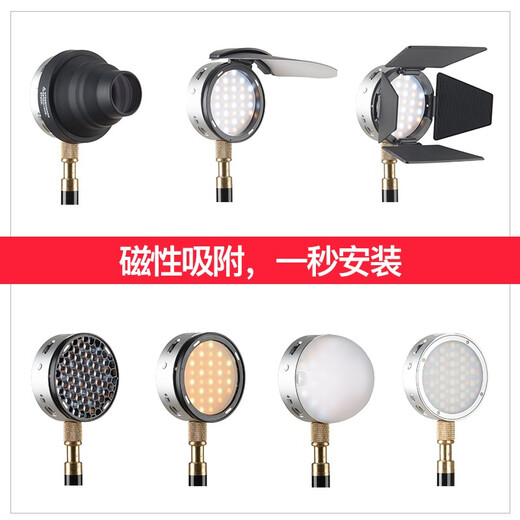 Godox (Godox) R1 pocket portable LED fill light round RGB special effect creative mobile phone outdoor shooting SLR camera always light built-in lithium battery 2.4G Shenniu R1 silver (official standard) official standard