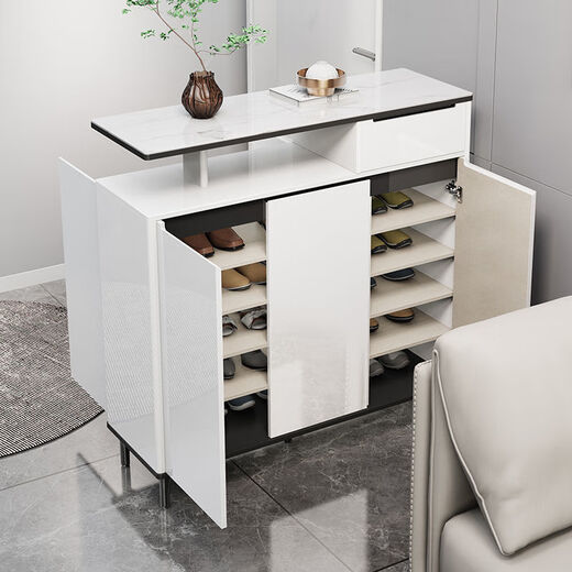 Erster lackierter Steinplatten doppelseitiger Schuhschrank Haushaltstür Wohnzimmer Trennzeichen leichter Luxusstil Einfacher Eingang Eingang Eingang Eingang Eingang Eingang Eingangsregal RD6621 Doppelseitiger Verandaschrank 80 Langpakete Installation Installation