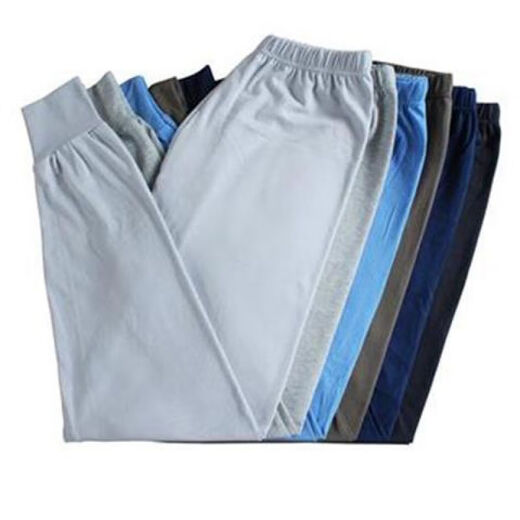 Zhixia Men's Autumn Pants Men's Middle-aged and Elderly Warm Pants Men's Loose Large Size Plus Thin Single-piece Underpants Men's Line Pants Leggings Without - Velvet Style - 1 Pack Suitable for Weight [100-130Jin [Jin is equal to 0.5 kg]]
