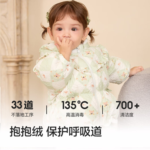 
Balabala baby flower version down jacket for girls winter short jacket warm 2024 sweet and fashionable 208424107010