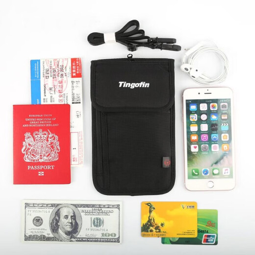 Brossage anti-vol de noyau de radeau, sac de passeport de voyage, sac de rangement de certificat multifonctionnel, clip de passeport étanche, anti-balay
