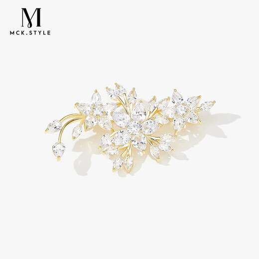 Mck flower brooch high-end women's coat sweater corsage decorative pin accessories Chinese Valentine's Day gift