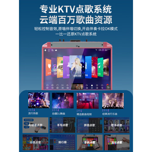 Jinzheng square dance audio with display screen wireless microphone Bluetooth home ktv singing karaoke karaoke machine integrated video outdoor trolley speaker outdoor audio 1033 21# Bluetooth version (without microphone)
