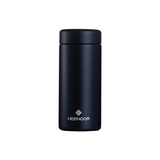希诺（HEENOOR）保温杯男女士大容量304不锈钢泡茶杯车载便携水杯子礼品定制刻字 N3262藏蓝-亚光漆面 350ml