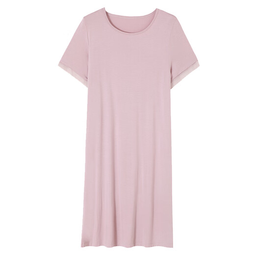 Dilefen-Nachthemd für Frauen Eis Seiden Sommer dünne kurzärmelige Pyjamas für Frauen modal loser großer Heimkleidung für Frauen mittelgroßen XEQ-9249 Bohnenpaste für Frauen xl Größe empfohlen, Gewicht 120-140jin zu tragen [Jin gleich 0,5 kg]