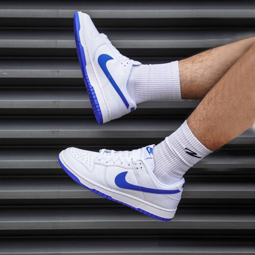 Nike (Nike) Dunk Low's Chaussures Chaussures décontractées Retro Low Top Chaussures Sports Chaussures Panda Black and White DD1391-100 DV0831-104 BLUE AND BLANC 43