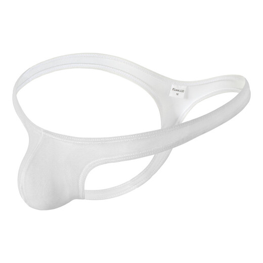 Please confidential delivery sexy mesh men's thong seductive fashion translucent U convex large bag g S green