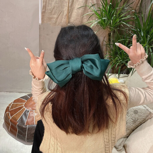 Morning Star Japanese Big Bow Hairpin Back of Head Hairpin Girl Hair Rope Headwear Internet Celebrity Top Clip 2023 New High-end Ju Jingyi Wine Red Hairpin