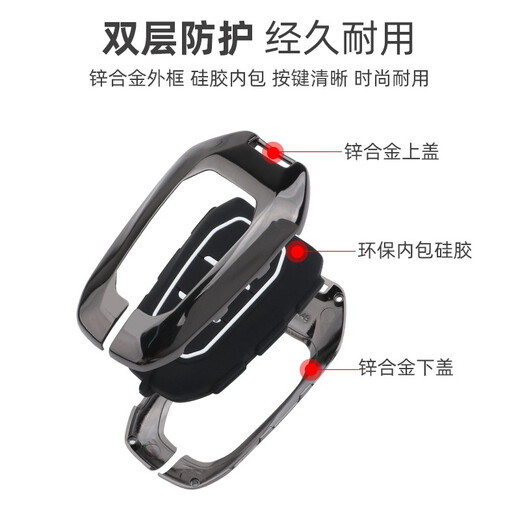 创勋（CHUANGXUN）东风标致钥匙套4008标志3008 5008 308 408 508 2008汽车包扣壳x 标致智能款【枪色】+皮带挂扣 .