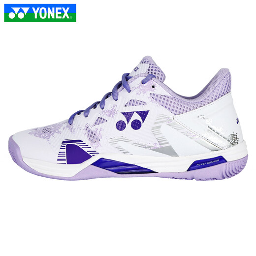 YONEX's new professional badminton shoes for men and women, training and competition sports shoes, non-slip, wear-resistant, comfortable and cushioning SHBELZ3 SHBELZ3LEX-white and purple 38