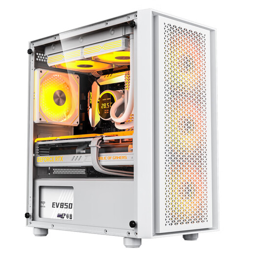 Patriot V18 computer desktop mainframe MATX chassis acrylic multi-mesh strong heat dissipation and beautiful appearance supports 240 water cooling V18 white (front mesh/MATX motherboard/graphics card 32CM)