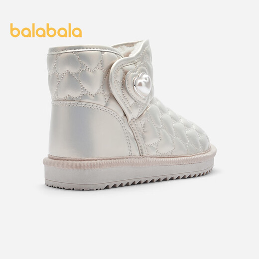 Balabala children's shoes girls snow boots plus velvet cotton boots winter short boots 204424141011