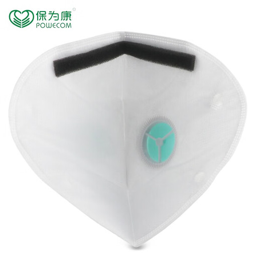 保为康9700V防尘口罩KN90独立包装带呼吸阀防雾霾工业劳保装修粉 9711V头戴式带阀（10只）