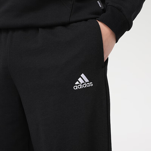Adidas Herrenhosen 24 neue Arten von Lauftraining Sporthosen bequeme atmungsaktive Windschutzhosen Stricker Jogginghosen Casual Hosen GK9273/Klassiker Schwarz-Terry/A größerer Größe XL 185/92
