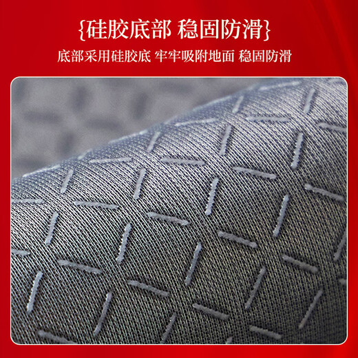 入户地垫脚垫红色新年防滑门口新年款入户门地垫百福进门口玄关防 百福具臻-金色-12159 50*80cm【清爽无毛毯面】