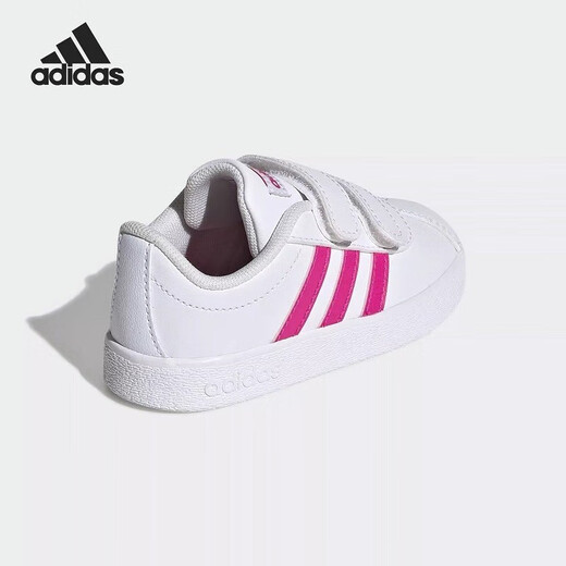 阿迪达斯 （adidas）官方童鞋女童男童小童板鞋魔术贴休闲鞋运动鞋低帮防滑小白鞋 EG3890 7K/24码/脚长13.5cm