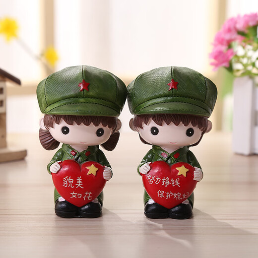可爱情侣娃娃创意一对ins装饰品卧室内房间小摆件少女心桌面摆设 小号蒜头兔（一对）