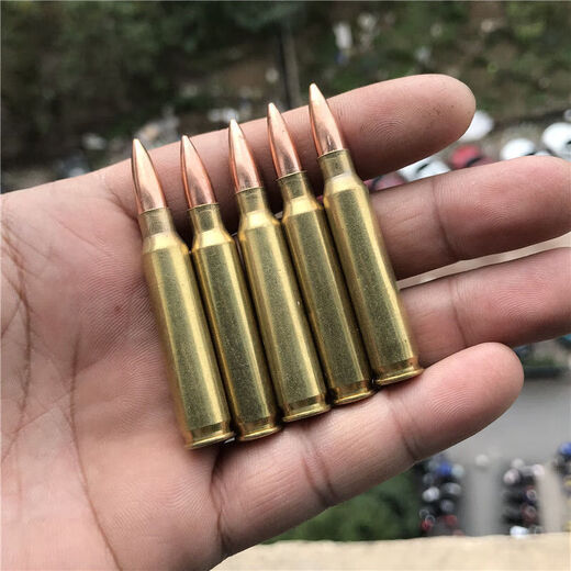 淘老板子弹壳工艺品95真弹壳模型桌面摆件装饰81老兵收藏战友礼品 64黄铜模型3颗