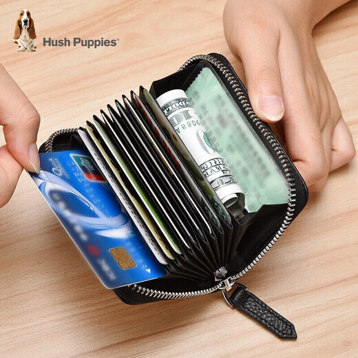 Hush Puppies card bag for men's business card holder for extra large capacity multi-card certificate set anti-theft brushing Father's Day gift for boyfriend practical